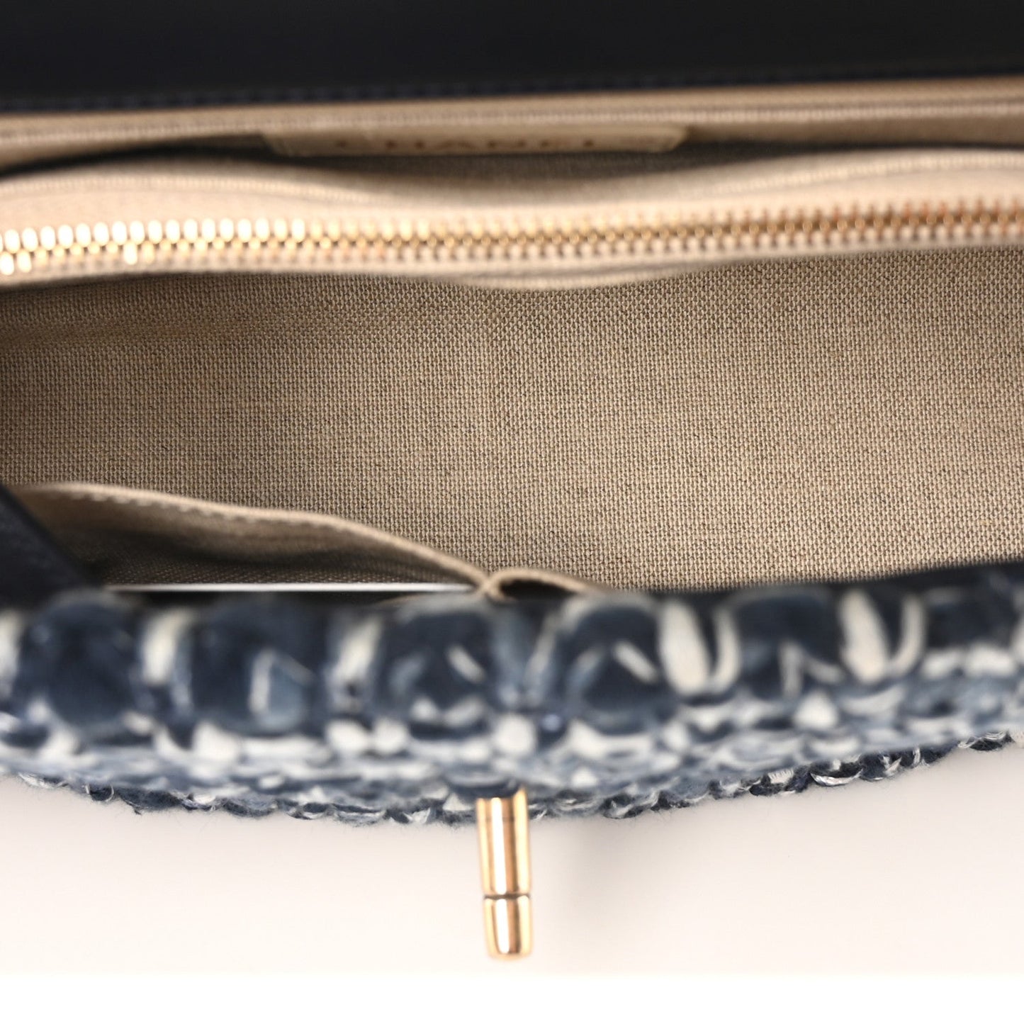 Amelia Crochet Small Coco Handle Flap Blue