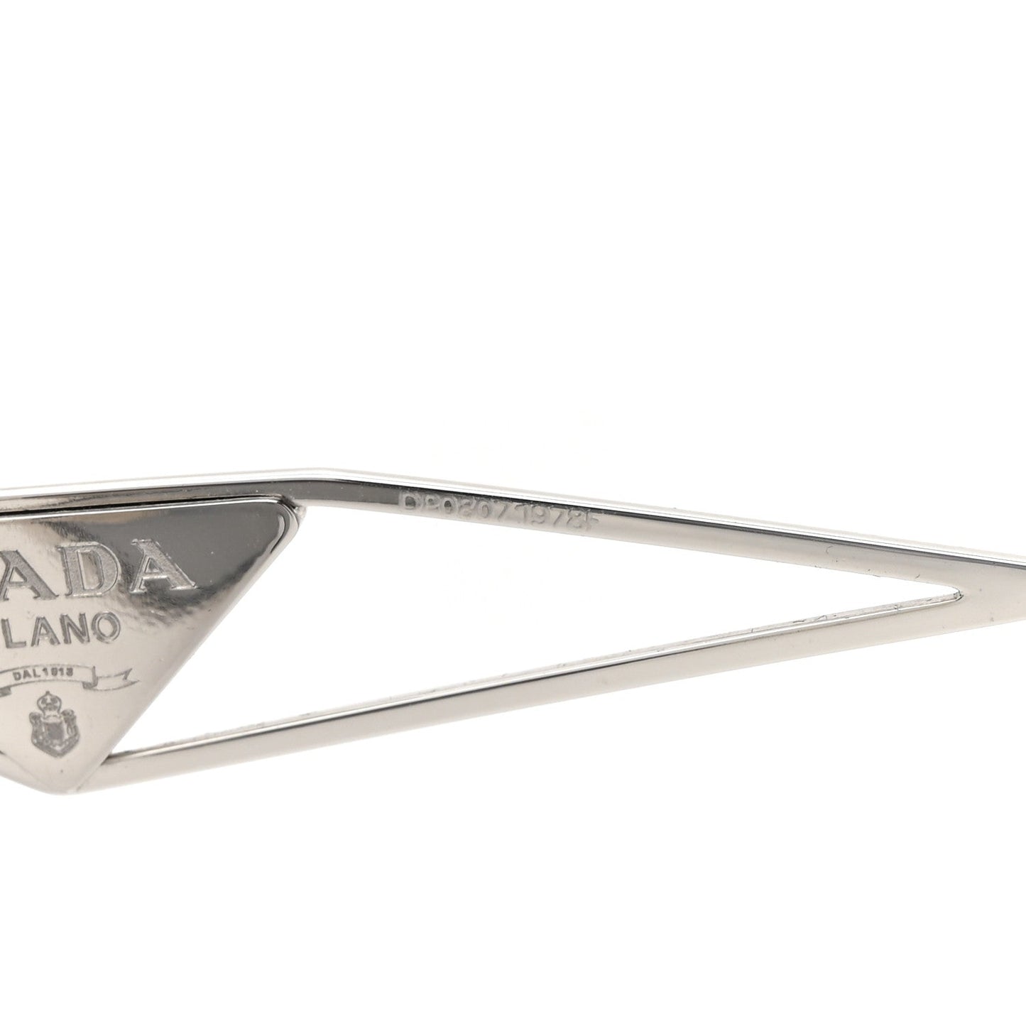 Prada Metal Symbole Triangle Logo Sunglasses SPR57Y Smoky Grey