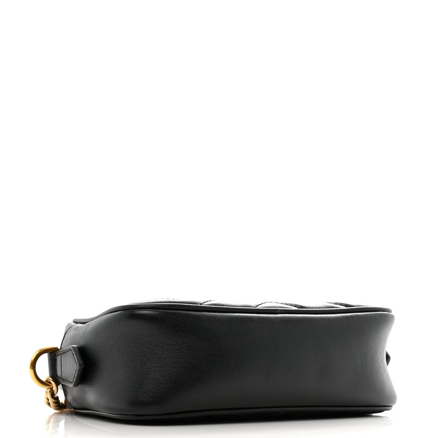 Amelia Calfskin Matelasse Mini GG Marmont Chain Shoulder Bag Black