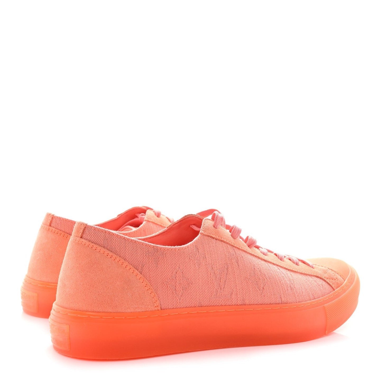 Louis Vuitton Canvas Monogram Mens Tattoo Sneakers Orange