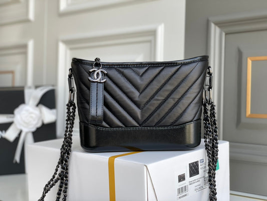 CHL -  CO-CO Gabrielle Hobo Bag Black For Women 7.8in/20cm