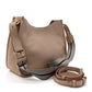 Prada Vitello Daino Soft Hobo Messenger Bag Argilla