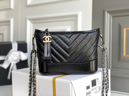 CHL -  CO-CO Gabrielle Hobo Bag Black For Women 7.8in/20cm