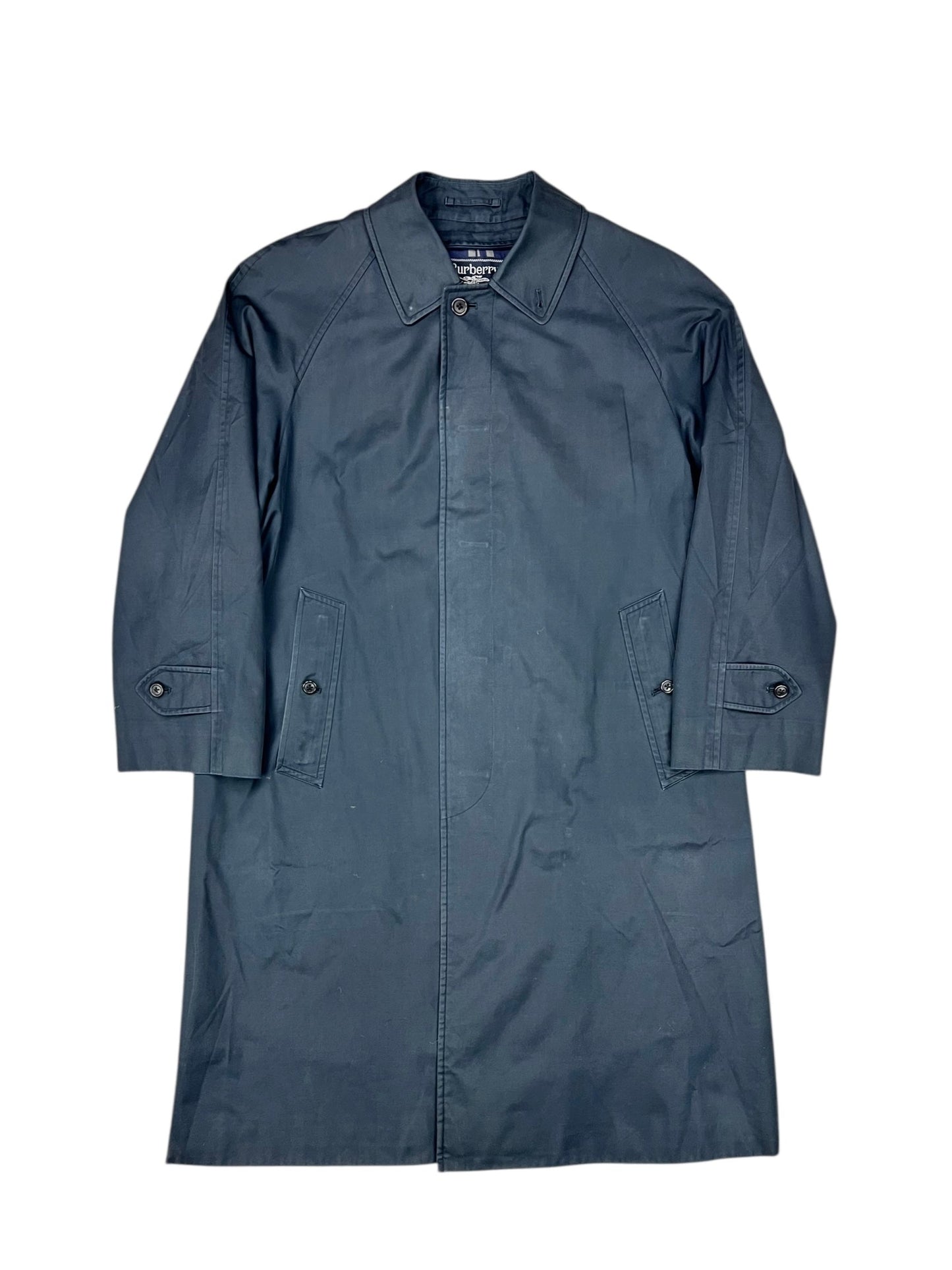 Burberry   Dark Navy Mid-Length Trench Coat