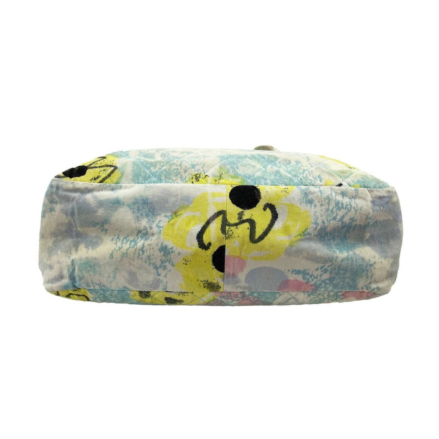CHANEL -   1990's Graphic Multicolor Medium Camellia Print Shoulder Bag