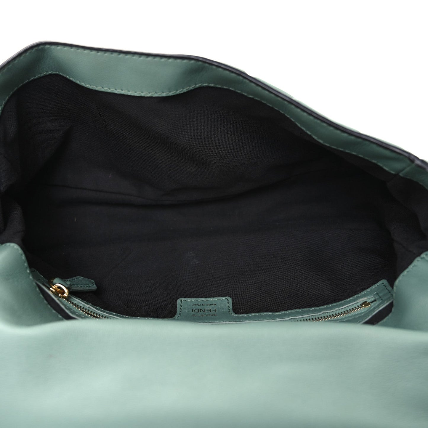 Amelia Nappa FF 1974 Embossed Baguette Menta