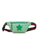 Gucci GG logo star Canvas Leather Waist Bag