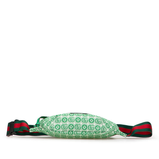 Gucci GG logo star Canvas Leather Waist Bag