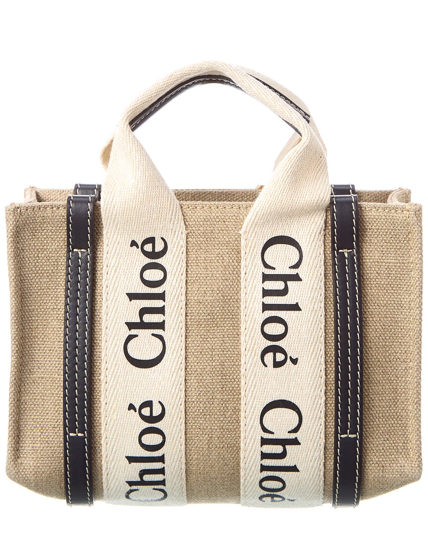 CHL - CC o? Woody Mini Canvas & Leather Tote
