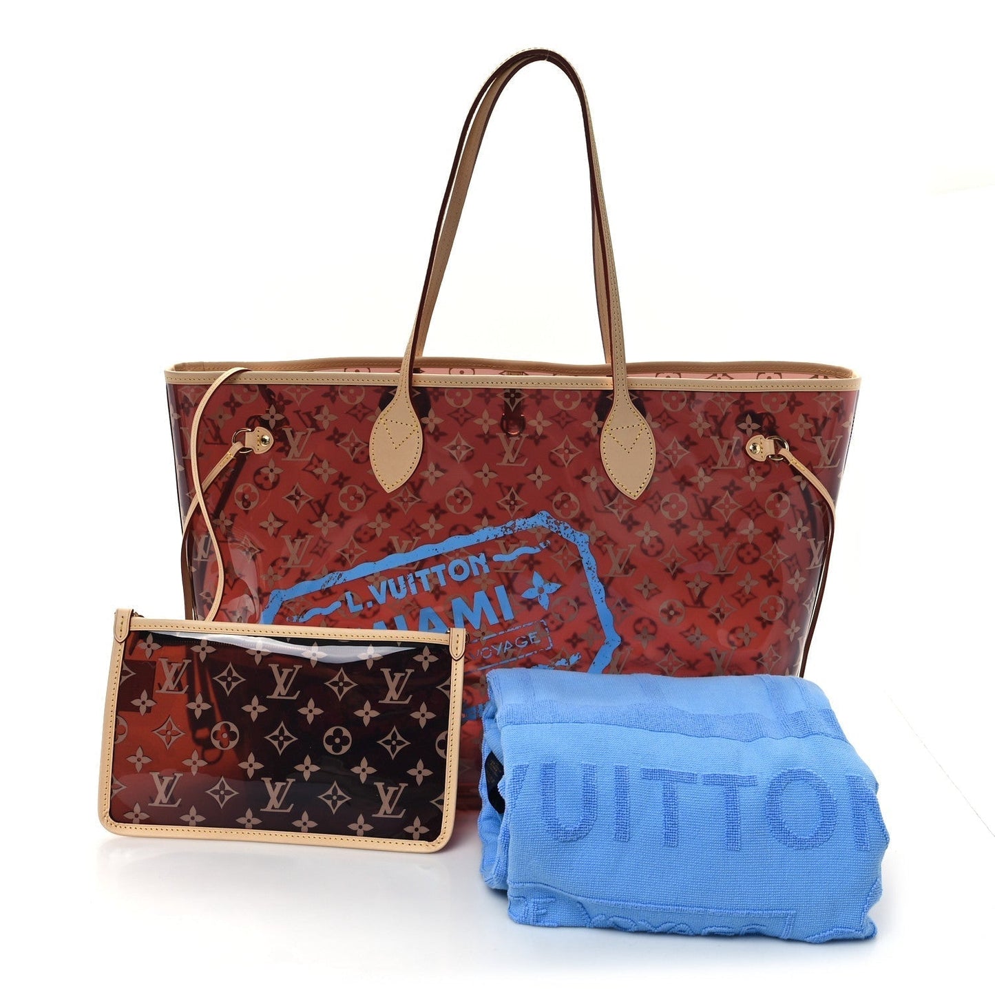 Louis Vuitton Vinyl Monogram Miami Neverfull GM Blue