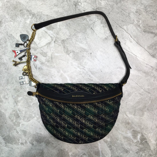 BLN-Ciaga Souvenir XXS Belt Bag In Black, For Women,  Bags 11.8in/30Amelia