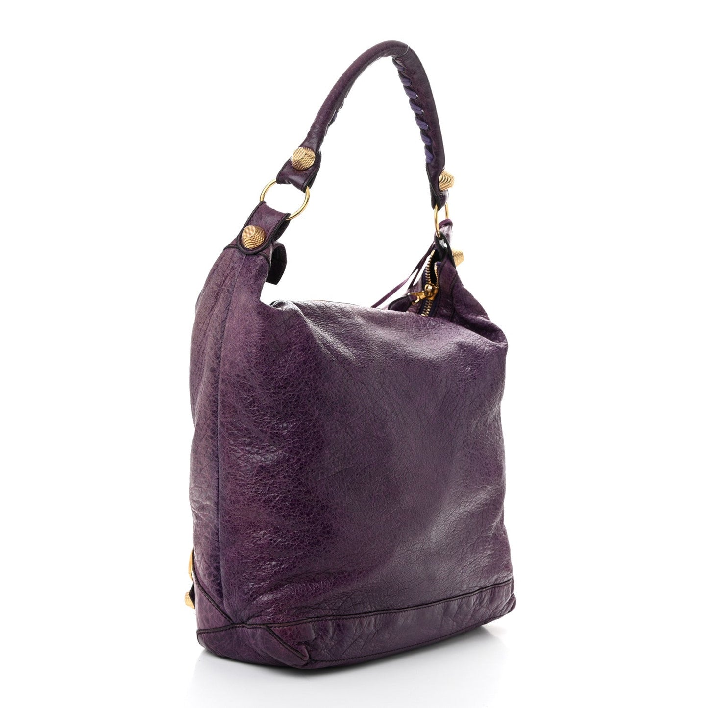Balenciaga Agneau Giant 21 Gold Hardware Day Hobo Raisin