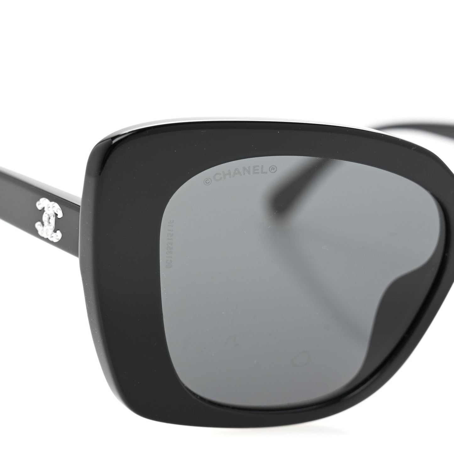 Amelia Acetate Strass Square Sunglasses 5422-B-A Black White