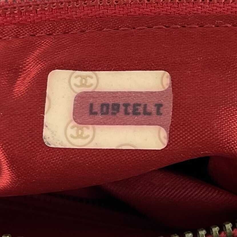 CHANEL   CC Red Lambskin Gold Chain Tassel Camera Bag Crossbody