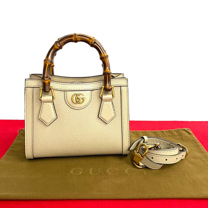 Gucci Diana Leather 2way Tote Bag