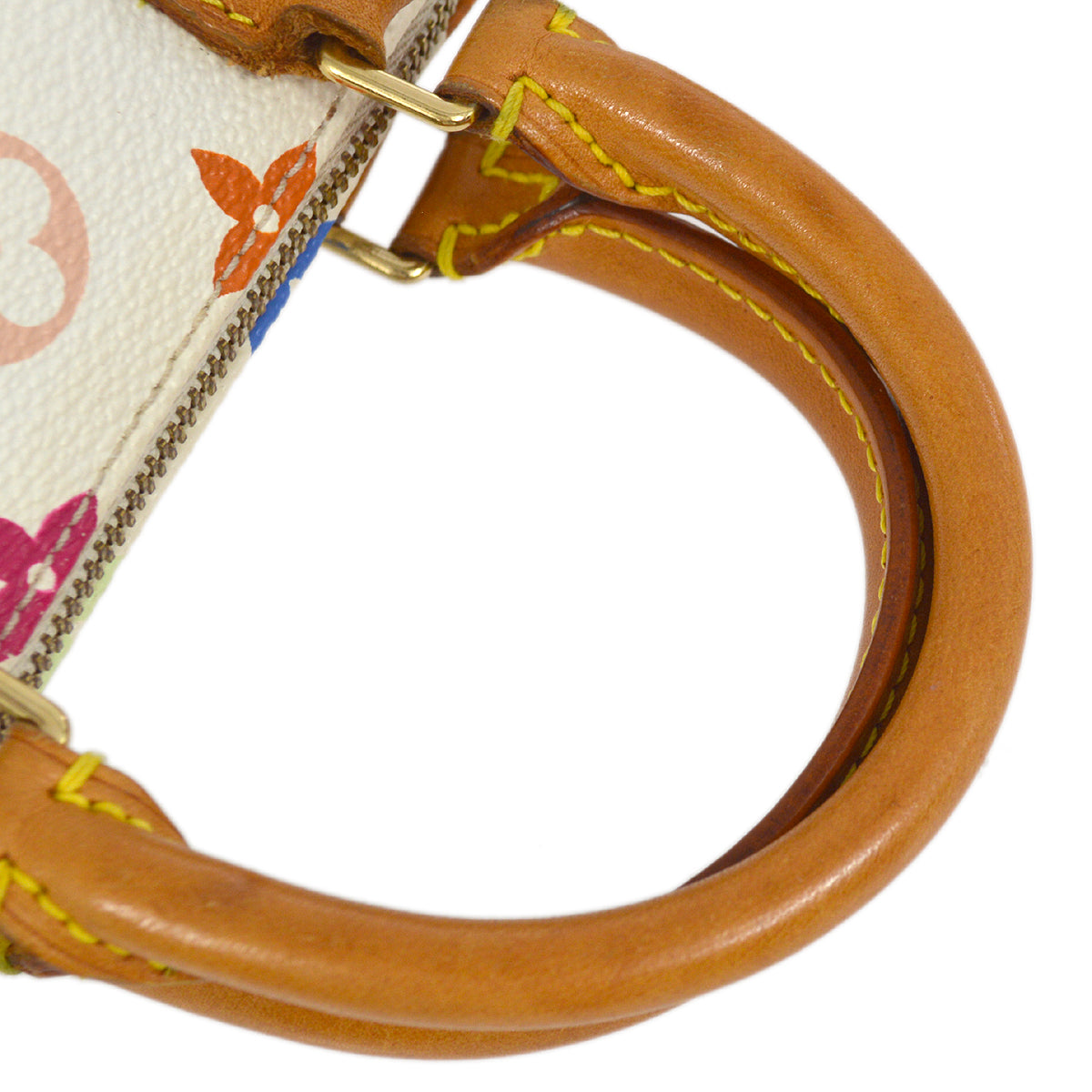 Louis Vuitton White Monogram Multicolor Mini Speedy 2way Shoulder Handbag M92645