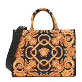 Versace Canvas Baroque Print Medusa Large Tote Black