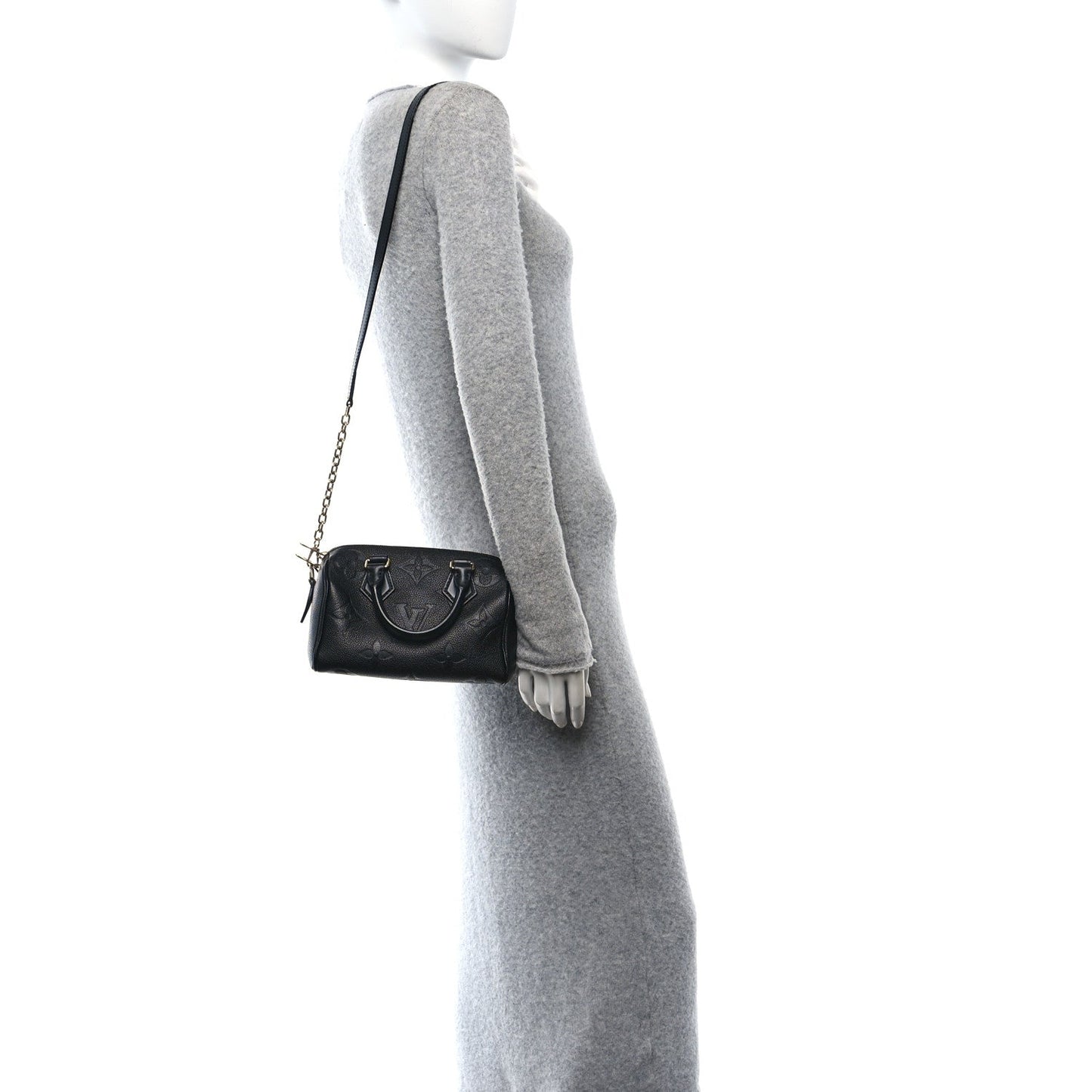 Louis Vuitton Empreinte Monogram Giant Speedy Bandouliere 20 Black