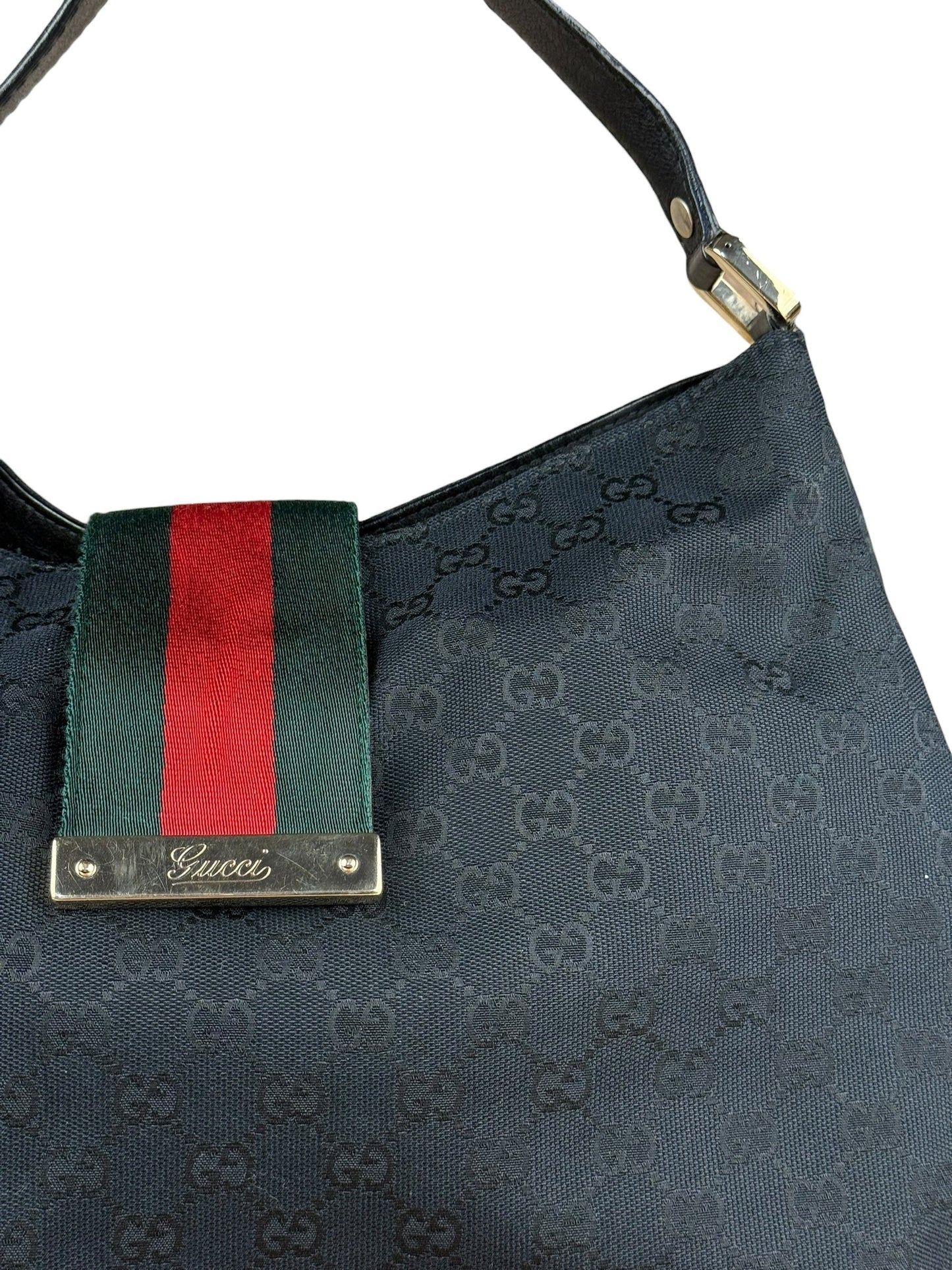 Gucci   Black GG Hobo Bag