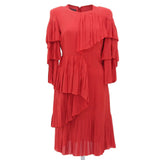 Gucci Asymmetric Pleats Silk Dress