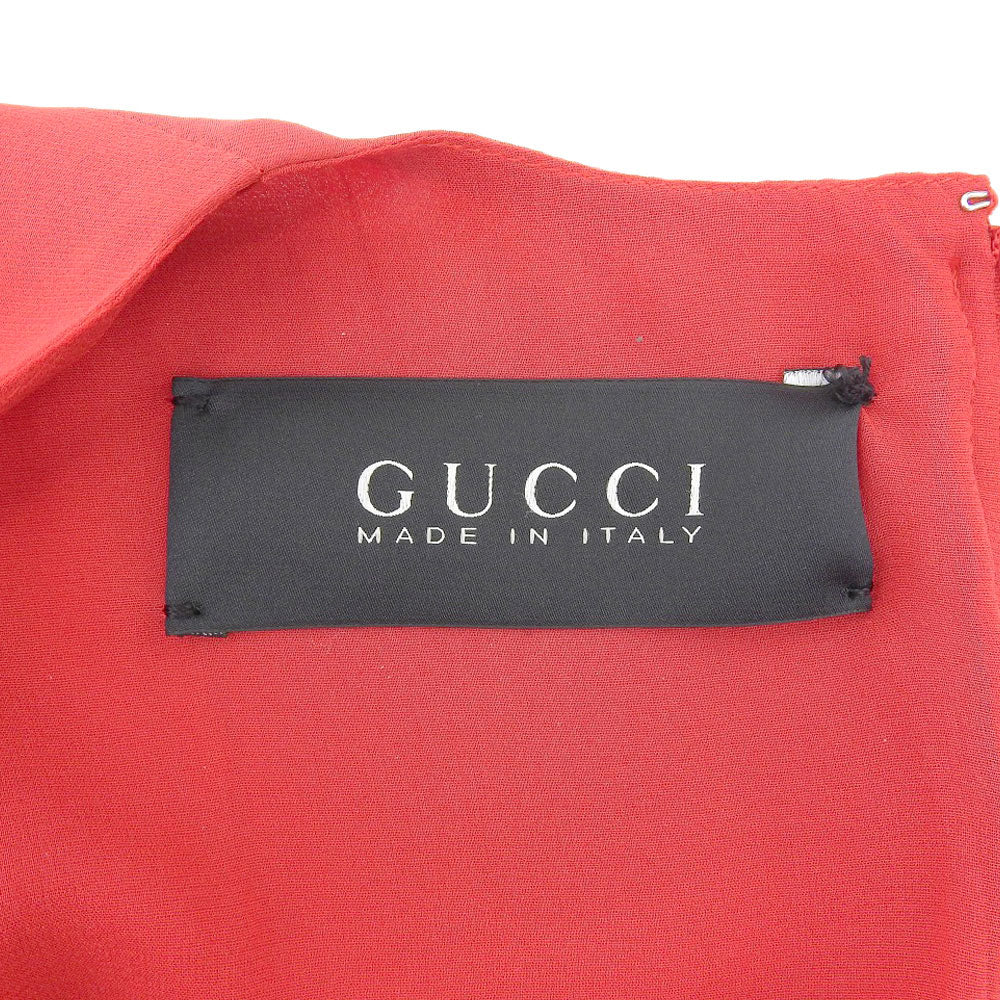 Gucci Asymmetric Pleats Silk Dress