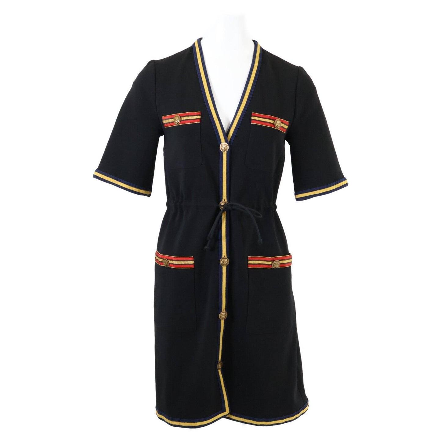 Gucci Tiger Button Rayon Blend Dress