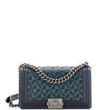 CHANEL Boy Flap Bag Woven Calfskin Old Medium