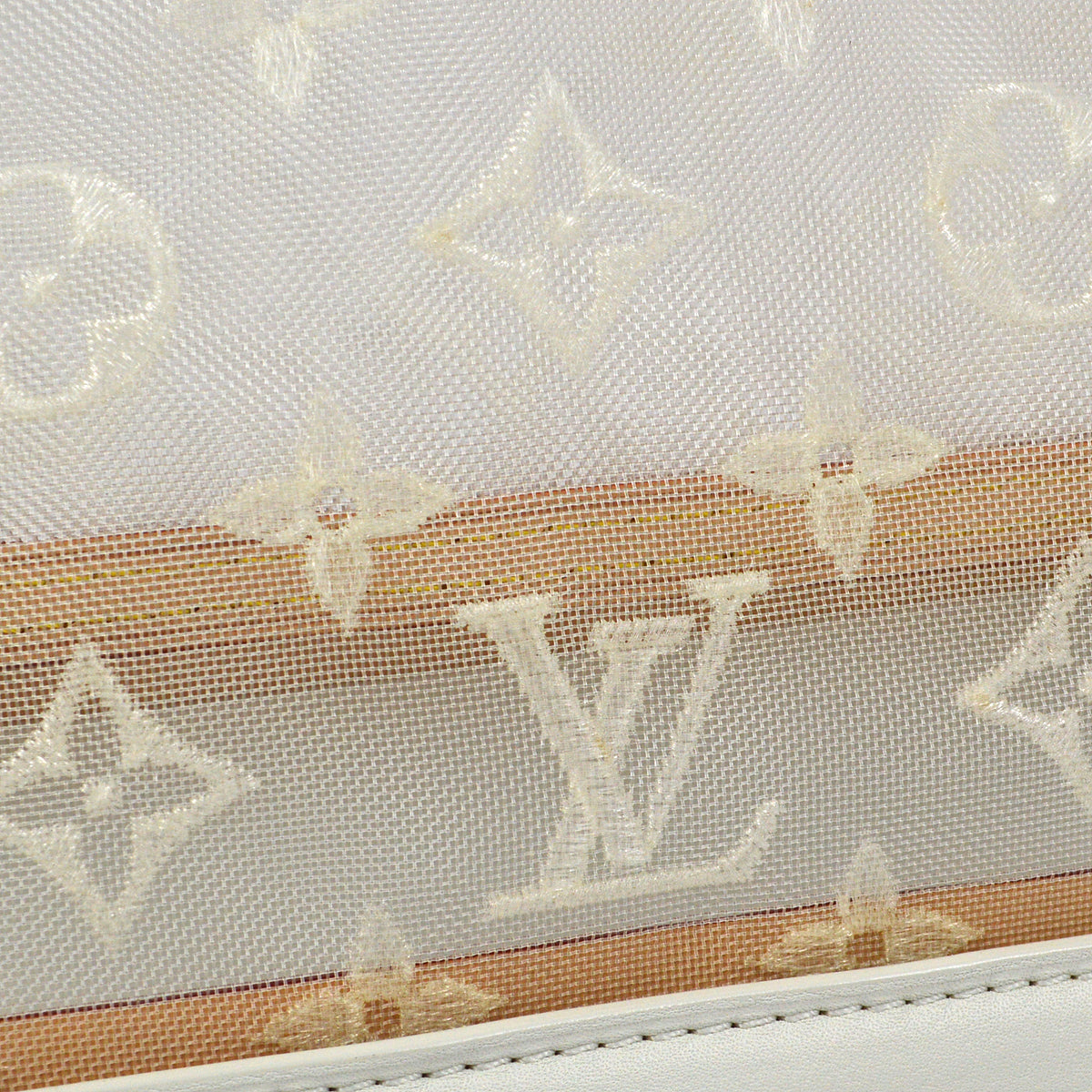 Louis Vuitton White Monogram Transparence Lockit Handbag M40699