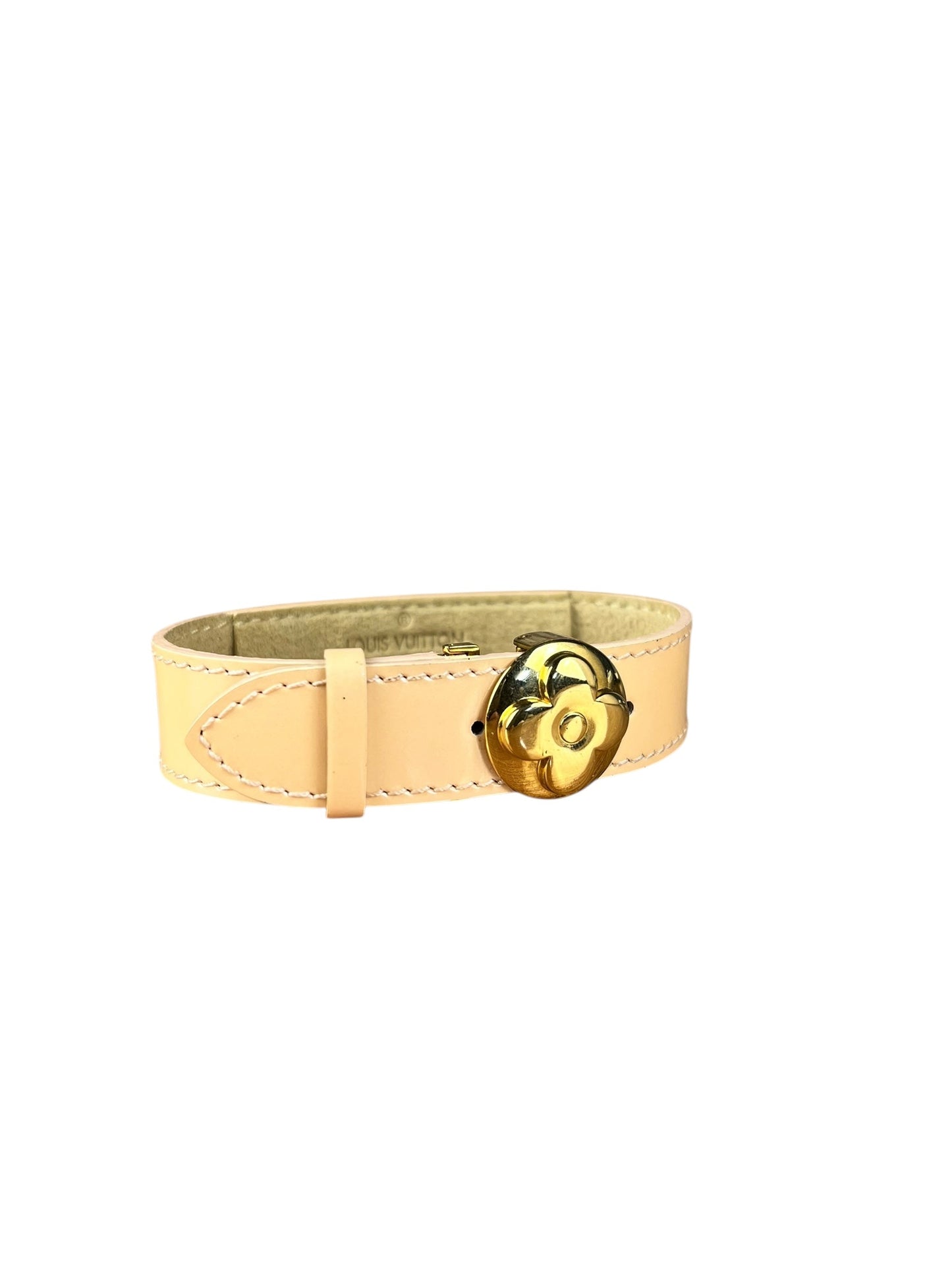 Louis Vuitton Monogram Vernis Logo Bracelet Yellow