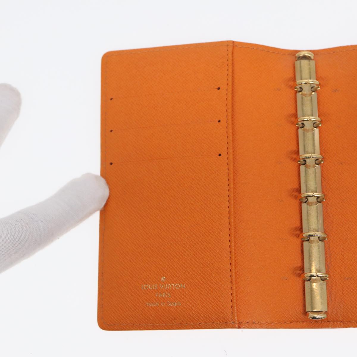LOUIS VUITTON Epi Agenda PM Day Planner Cover Orange Mandarin R2005H Auth 78109