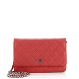 CHANEL Wallet on Chain Quilted Iridescent Caviar