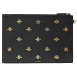 Gucci Bee Star Leather Clutch Bag