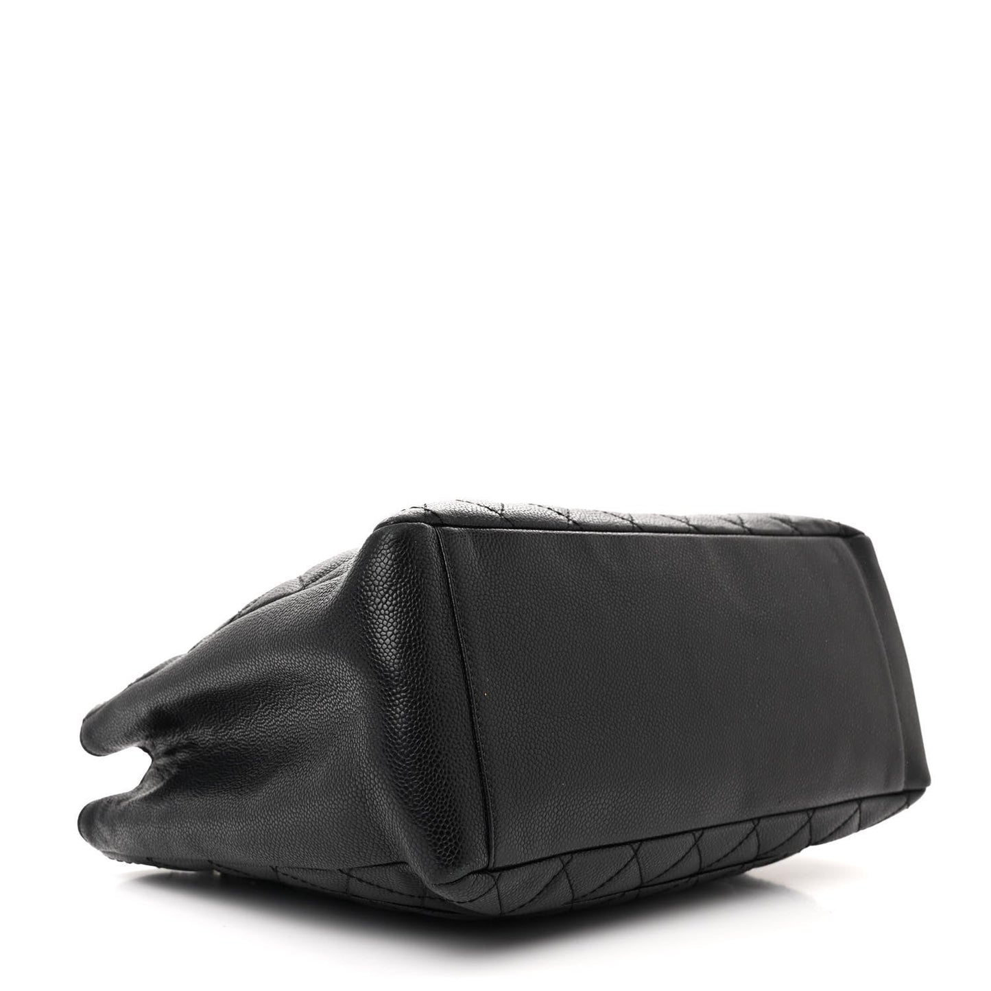 Amelia Caviar Quilted Grand Shopping Tote GST Black