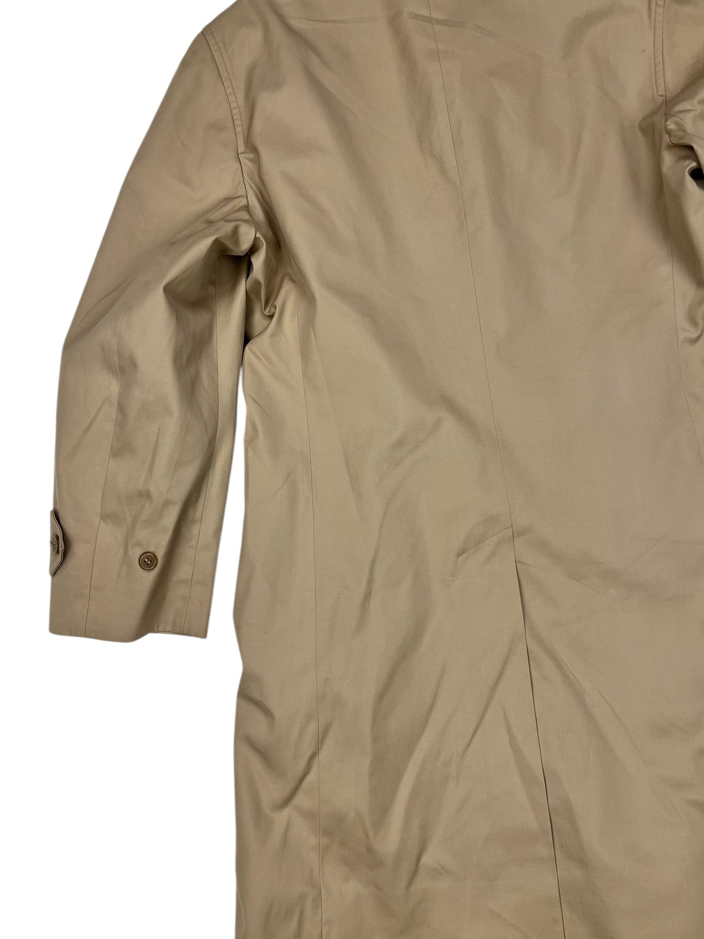 Burberry   Khaki Plaid Lined Mid-Length Coat