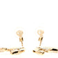 Amelia Metal Crystal CC Open Heart Earrings Gold