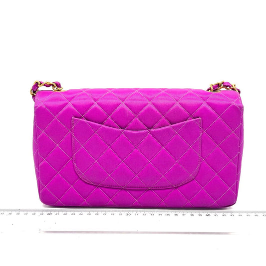 Chanel Classic Flap Medium   Pink Fuchsia Canvas with 24k Gold Plated Hardware