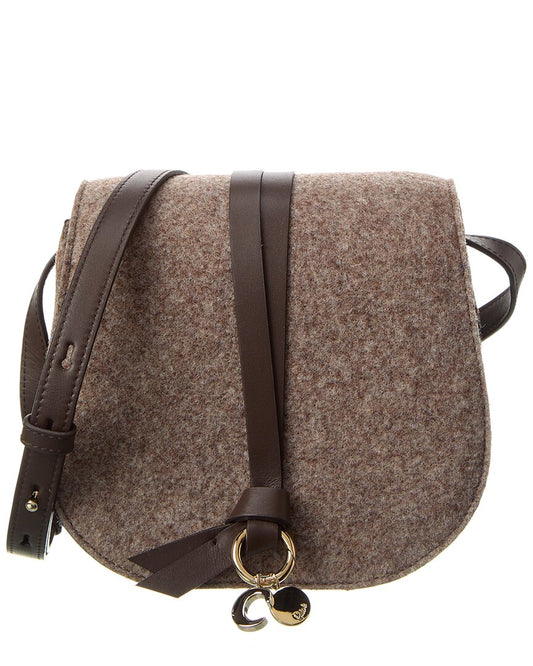 CHL - CC o? Alphabet Mini Felt Saddle Bag
