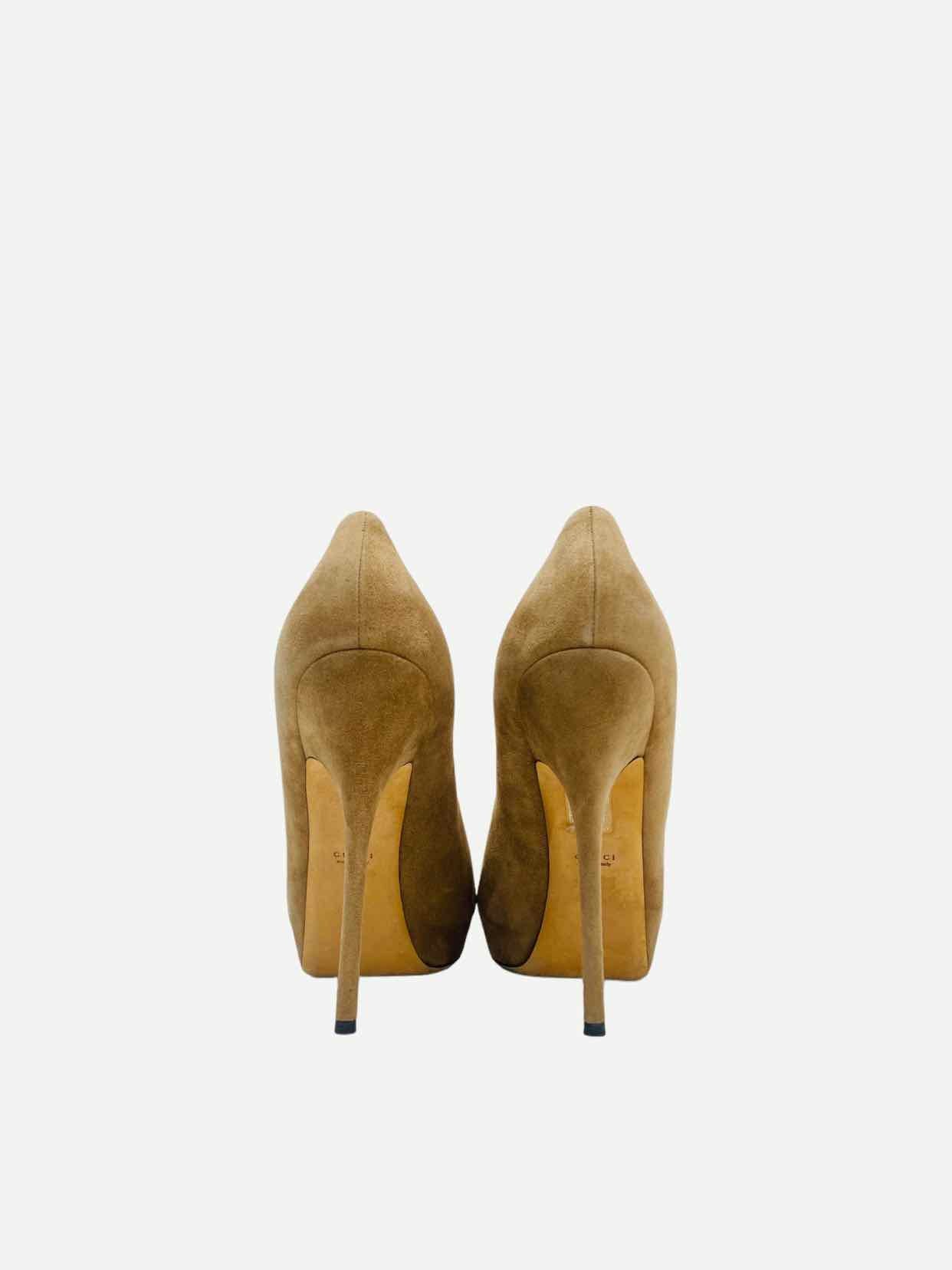 GUCCI Peep Toe Brown Size EU 41 Pumps