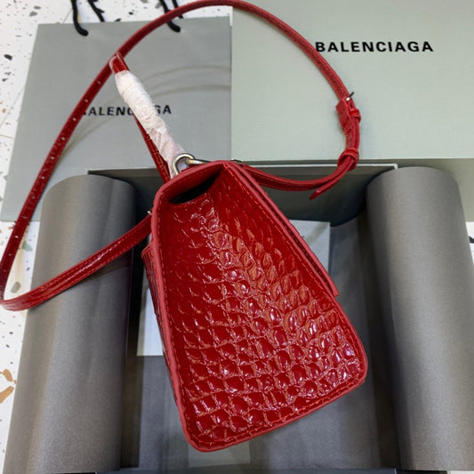 BLN-Ciaga Hourglass Small Handbag In Red, For Women,  Bags 9in/23Amelia