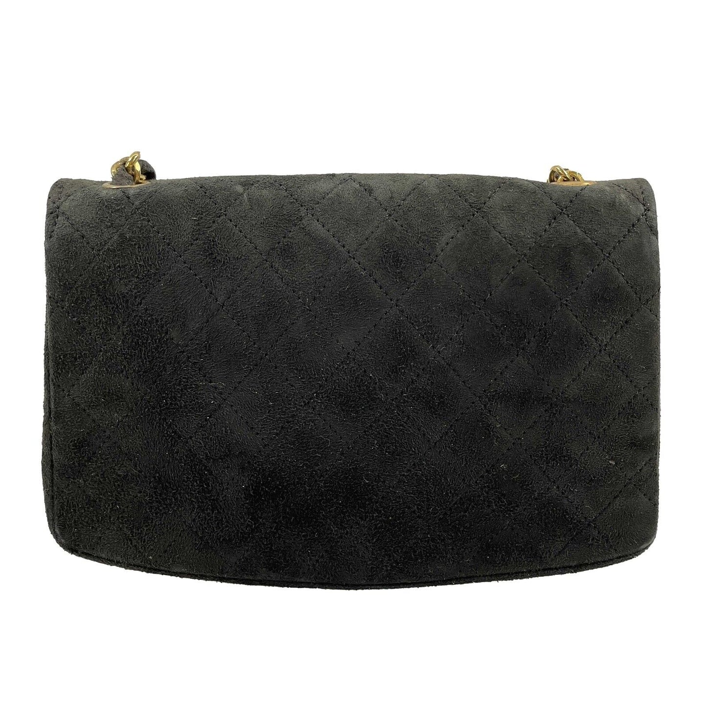 CHANEL -   Suede Medium Flap Bag Chain CC Turnlock Crossbody