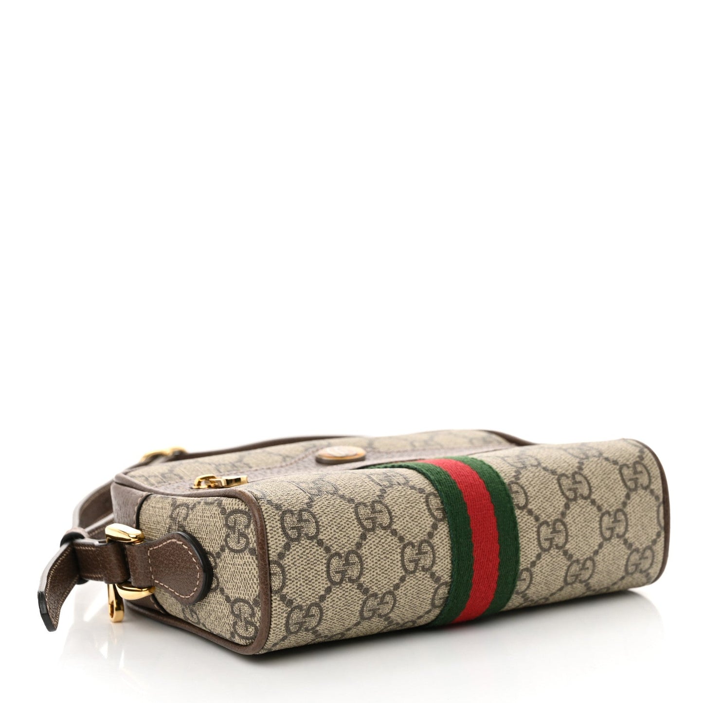 Amelia GG Supreme Monogram Web Mini Ophidia Shoulder Bag Brown