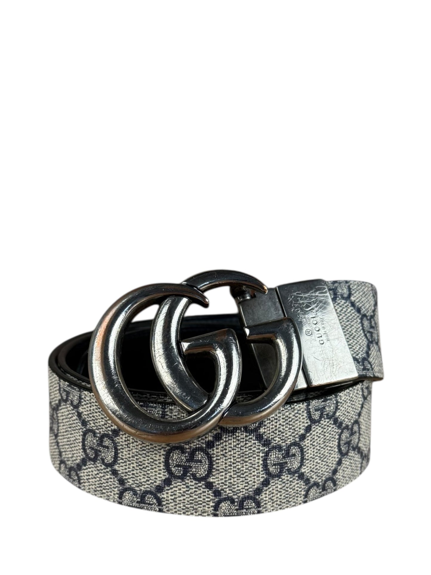 Gucci GG Marmont Navy Web Belt