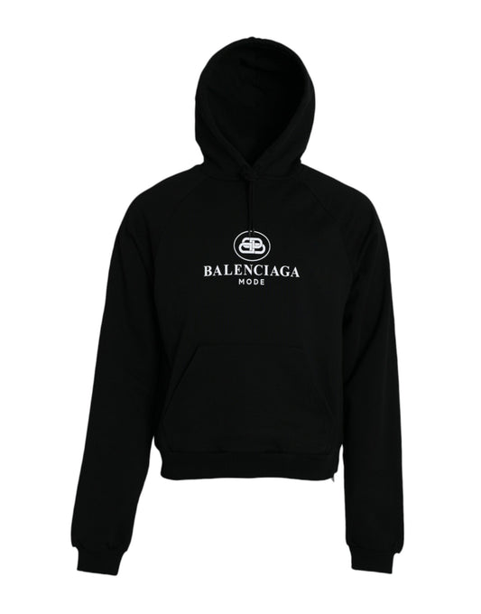 Blnciaga Cotton Logo Hooded Pullover Sweatshirt Men's Sweater