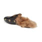 Gucci Princetown Genuine Shearling Bee Loafer Mule