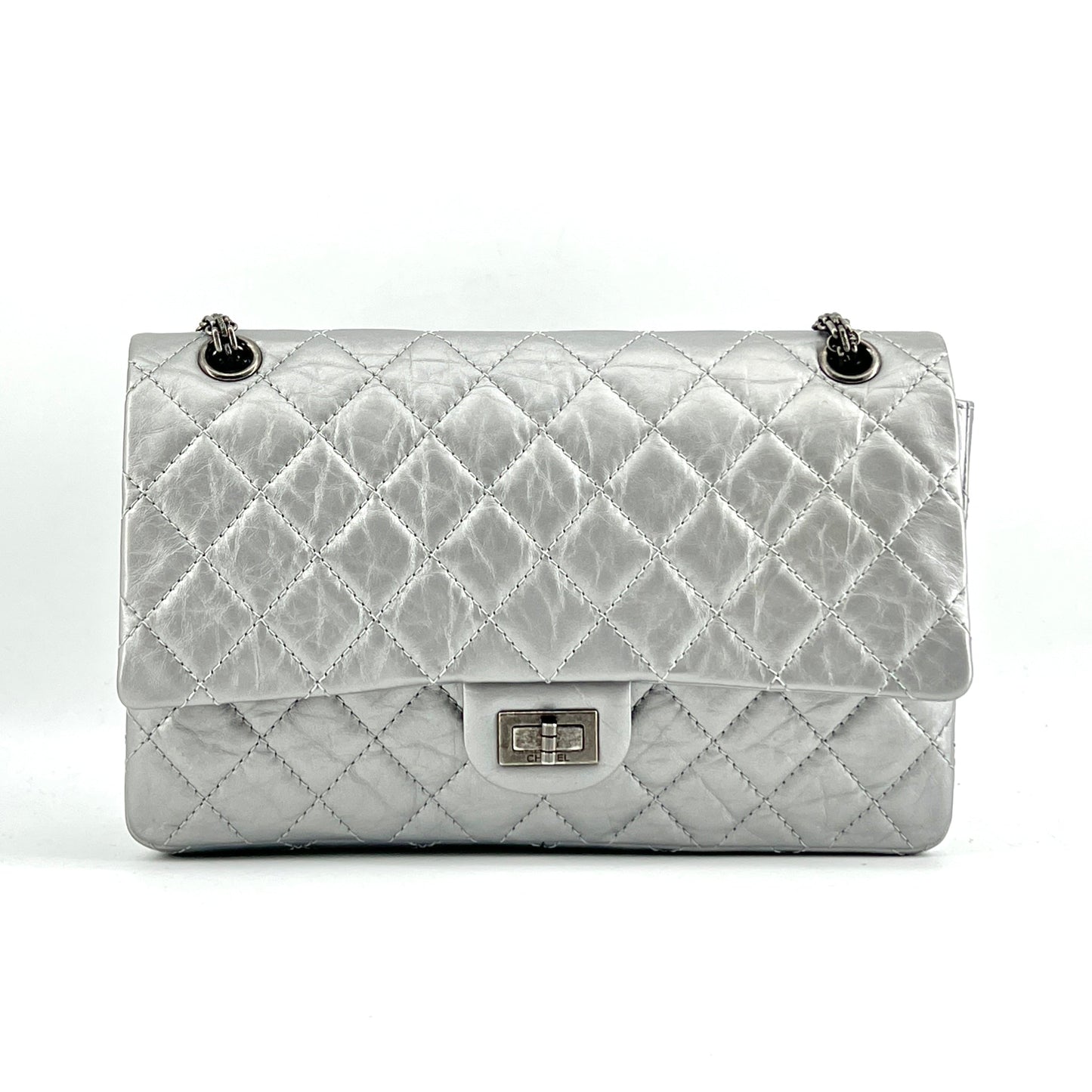 Chanel 2.55 Flap Bag Silver