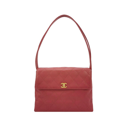 Chanel Kelly   Top Handle Bag Lambskin Leather 24k Gold Hardware