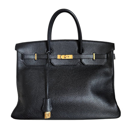 Hermes Birkin 40 Black Togo Leather Gold Hardware 2001