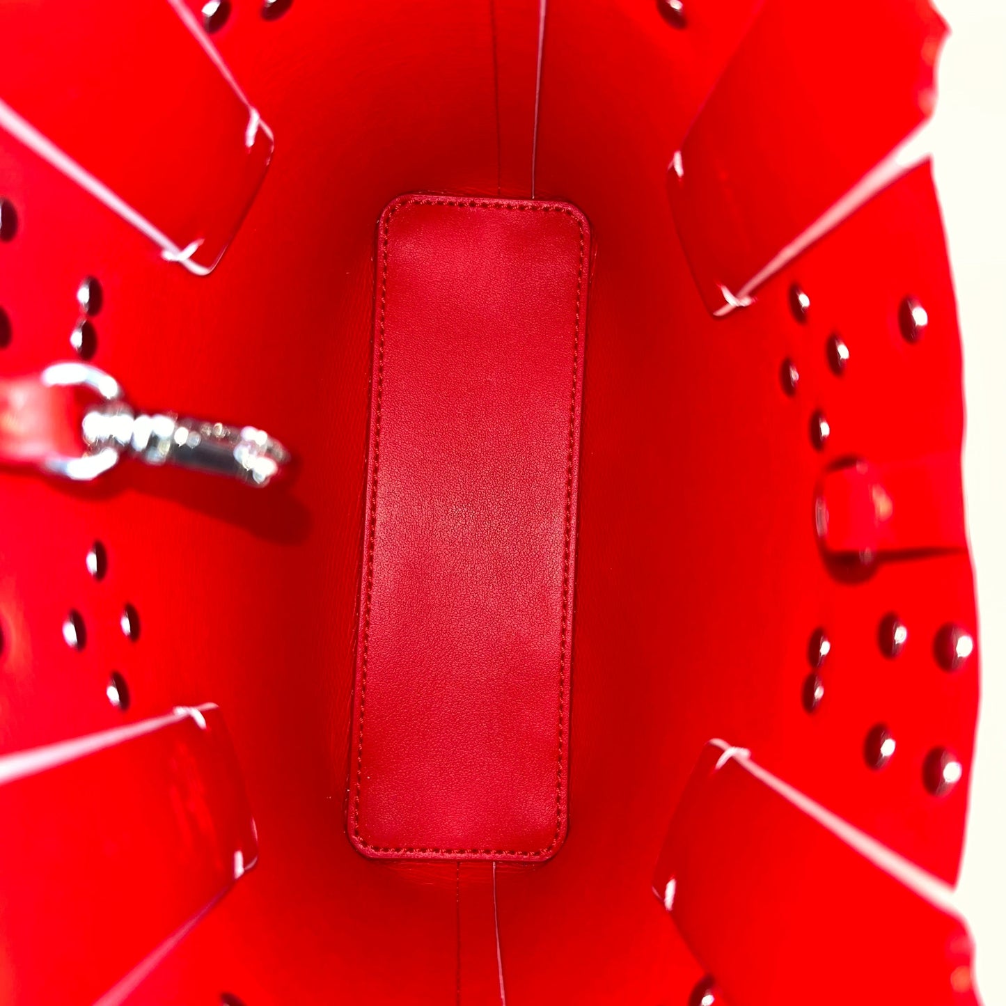 CHRISTIAN AmeliaUBOUTIN North South Cabata Mini Calfskin Empire Spike Studded Tote
