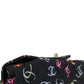 Chanel 2024 Navy CC Logo Printed Rectangular Mini Flap