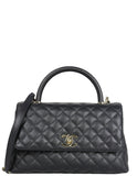 Chanel Black Caviar Small Coco Handle Bag